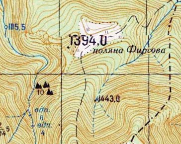 Полукилометровка Фирсова поляна Массив Тхач
