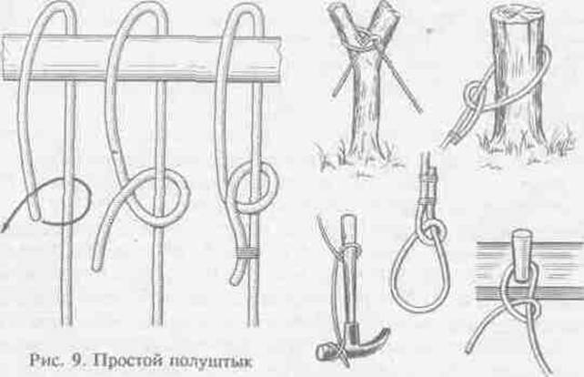 Узел простой полуштык